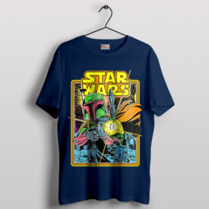 Comic Boba Fett Star Wars Visions Navy T-Shirt