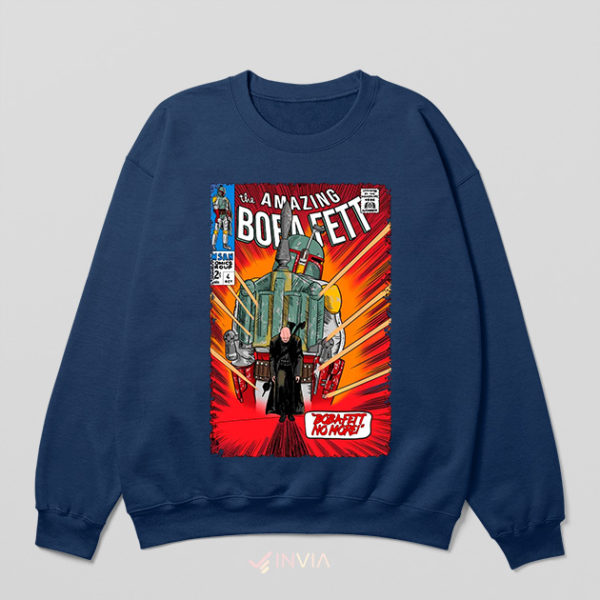 Comic Book Marvel Boba Fett Star Wars Navy Sweatshirt