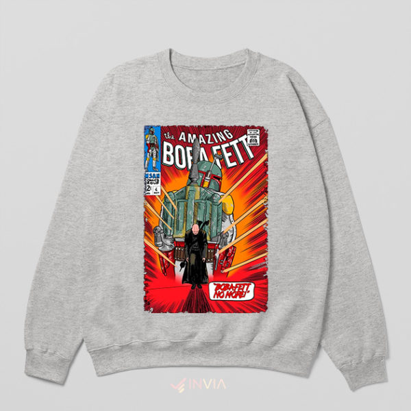 Comic Book Marvel Boba Fett Star Wars Sport Grey Sweatshirt