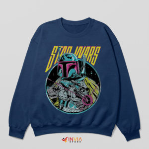 Comic Star Wars Boba Fett Armor Navy Sweatshirt