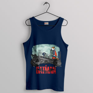 Comic Strip The Batman Batmobile Navy Tank Top