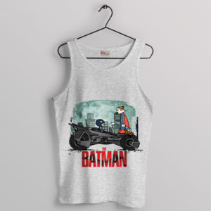 Comic Strip The Batman Batmobile Sport Grey Tank Top