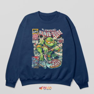 Comic art The Amazing Ninja Turtles Navy Sweatshirt