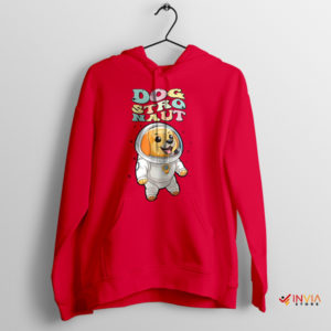 Corgi Puppies Meme NASA Astronaut Red Hoodie