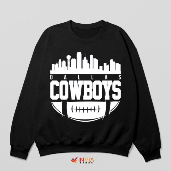 Cowboys Merch Dallas City Center Black Sweatshirt