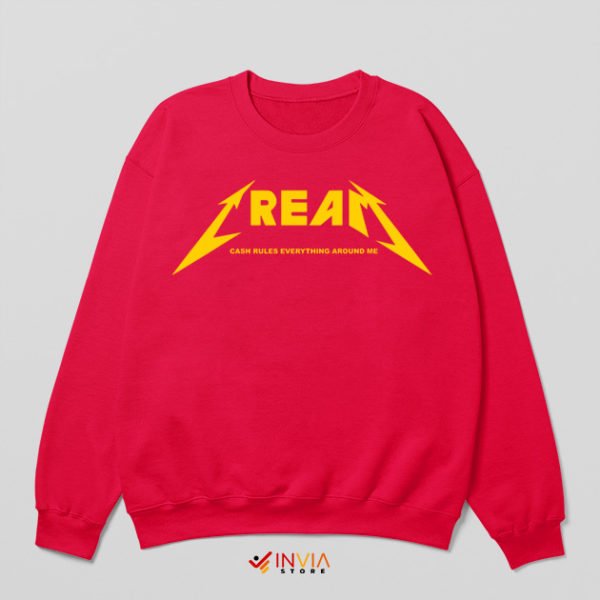 Cream Rapper Songs Metallica Logo Red Sweatshirt