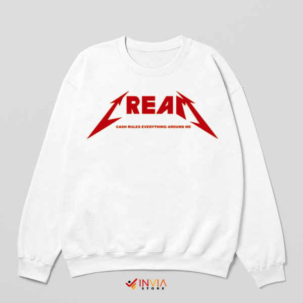 Cream Rapper Songs Metallica Logo White Sweatshirt