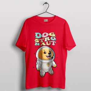 Cute Dachshund Puppies Astronaut Helmet Red T-Shirt