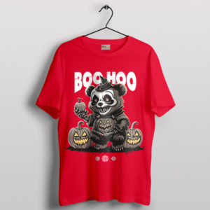 Cute Panda Bear Halloween Kills Red T-Shirt