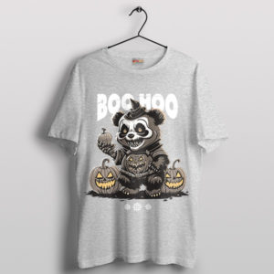 Cute Panda Bear Halloween Kills Sport Grey T-Shirt