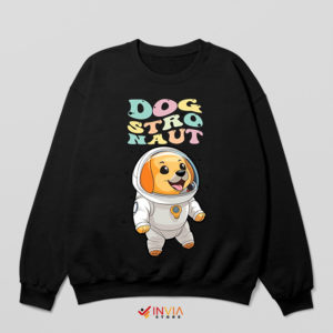 Cute Puppies NASA Astronaut Corps Black Sweatshirt