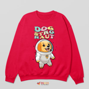 Cute Puppies NASA Astronaut Corps Red Sweatshirt