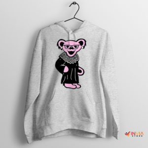 Cute Teddy Bear Cartoon Grateful Dead Sport Grey Hoodie