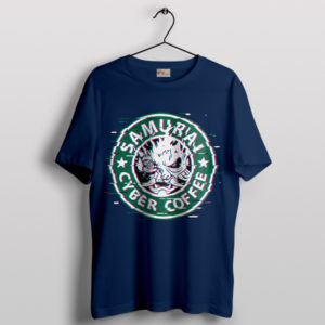 Cyberpunk Next Gen Starbucks Coffee Navy T-Shirt