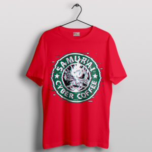 Cyberpunk Next Gen Starbucks Coffee Red T-Shirt