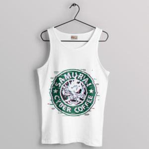 Cyberpunk Phantom Starbucks Coffee White Tank Top