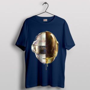 Daft Punk Helmet Discovery Galaxy Navy T-Shirt