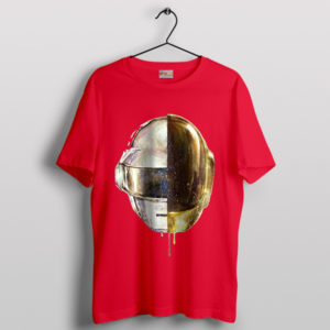 Daft Punk Helmet Discovery Galaxy Red T-Shirt