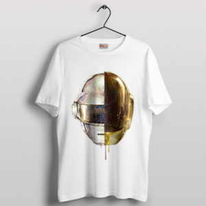 Daft Punk Helmet Discovery Galaxy White T-Shirt