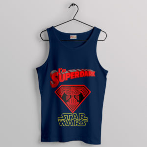 Darth Vader Face Superman Legacy Navy Tank Top