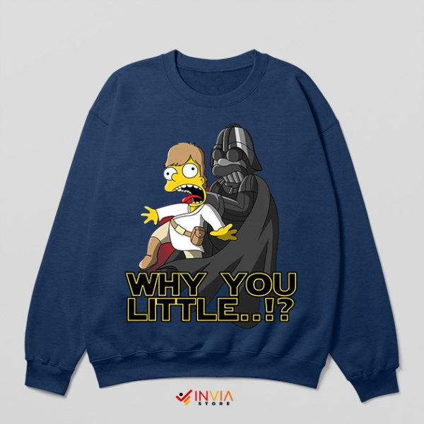 Darth Vader Quotes Bart Simpson Navy Sweatshirt