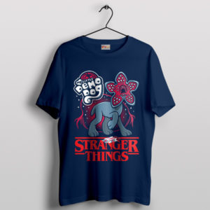Demogorgon Dog Stranger Things 5 Navy T-Shirt