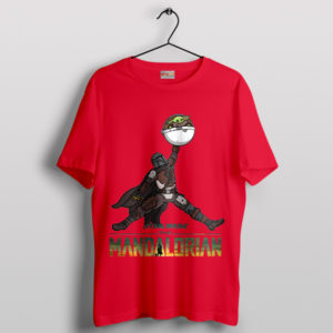 Din Djarin And Baby Yoda Air Jordan Red T-Shirt