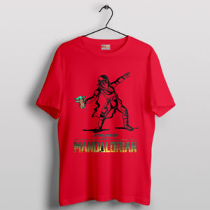 Din Djarin Blaster the Flower Thrower Red T-Shirt