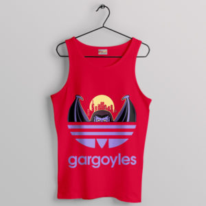 Disney Gargoyles Awakening Adidas Art Red Tank Top