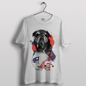 Dog New England Patriots Mascot Sport Grey T-Shirt