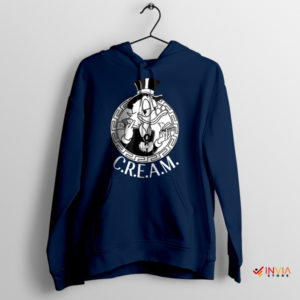 Donald Duck Cartoon Cream Wu Tang Navy Hoodie