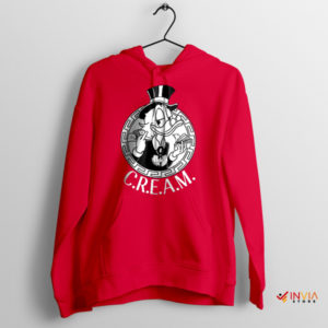 Donald Duck Cartoon Cream Wu Tang Red Hoodie