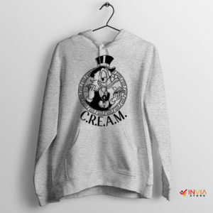 Donald Duck Cartoon Cream Wu Tang Sport Grey Hoodie