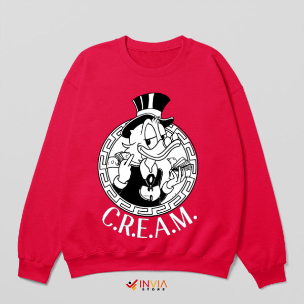 Donald Duck Day Cream Wu Tang Red Sweatshirt