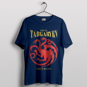 Dragons House Targaryen Fire Navy T-Shirt