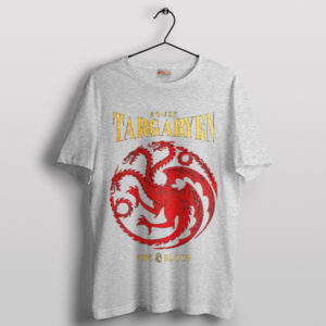 Dragons House Targaryen Fire Sport Grey T-Shirt
