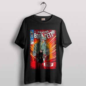 Epic Boba Fett Star Wars Comic Art Black T-Shirt