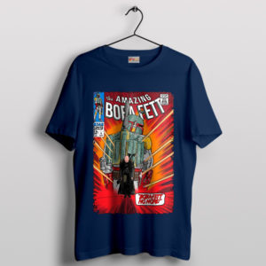 Epic Boba Fett Star Wars Comic Art Navy T-Shirt