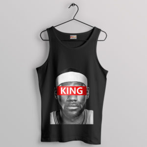 Face Art King Lebron James Merch Black Tank Top