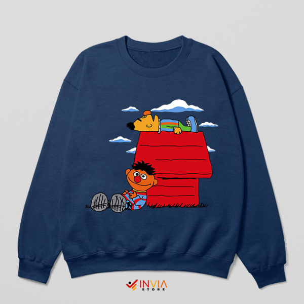 Famous Puppets Cartoon Peanuts Navy Sweatshirt