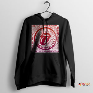 Famous Tongue Rolling Stones Collage Songs Black Hoodie
