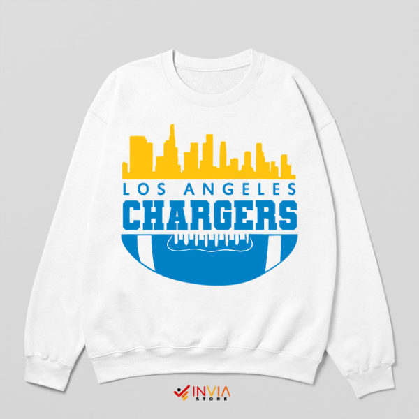 Fan Art City Los Angeles Chargers White Sweatshirt