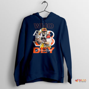 Fan Art Joe Burrow Who Dey Navy Hoodie