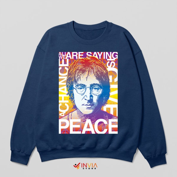 Fan Art John Lennon Last Words Navy Sweatshirt