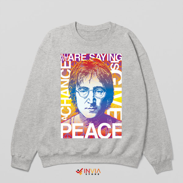 Fan Art John Lennon Last Words Sport Grey Sweatshirt