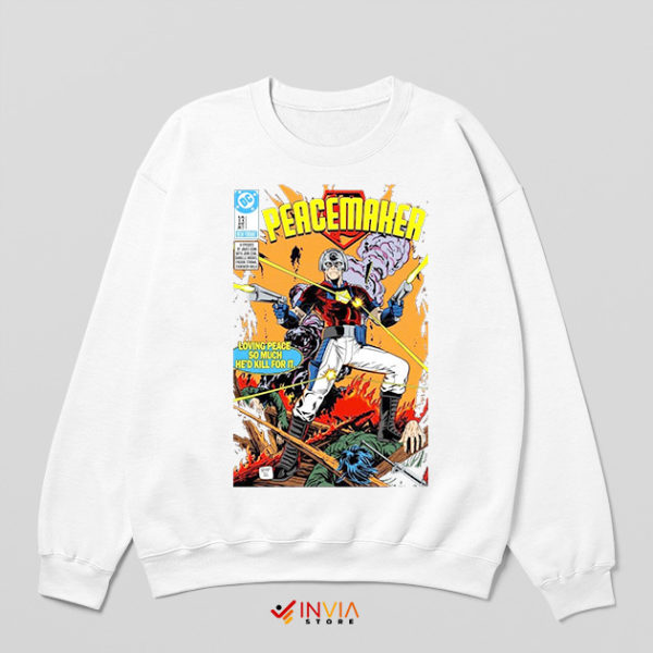 Fan Art Peacemaker DC Comics Show White Sweatshirt