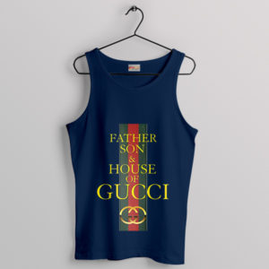 Father Son Movie House of Gucci Navy Tank Top