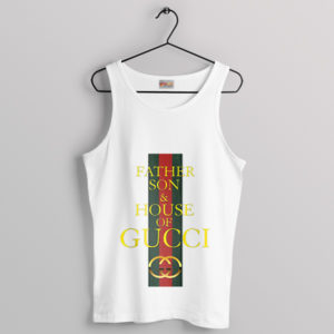 Father Son Movie House of Gucci White Tank Top