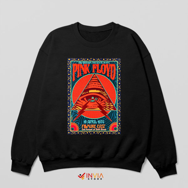 Fillmore East 1970 Pink Floyd History Black Sweatshirt