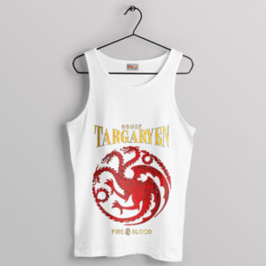 Fire Dragons House Targaryen White Tank Top